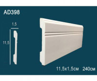 Молдинг гладкий Перфект, арт. AD398F
