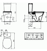 Напольный унитаз CONNECT AIR AquaBlade® E009701