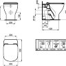 Напольный пристенный унитаз Tesi AquaBlade T007701