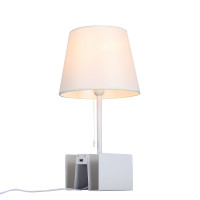 SLE301.504.01 Настольная лампа c USB ST-Luce Белый/Белый E14 1*40W