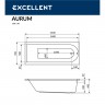 Ванна ACTIMA Aurum 150x70 "AERO" (хром)