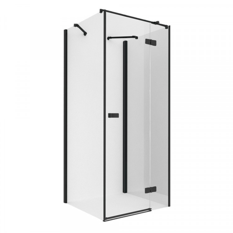 Душевое ограждение NEW TRENDY REFLEXA BLACK R 100x100x200 EXK-1374 (черный)