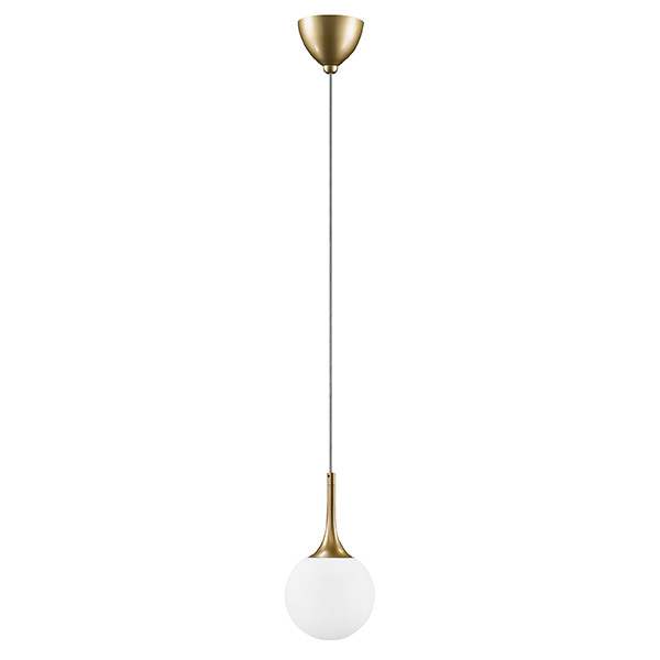 813012 (MD5085-1JS)  Подвес GLOBO 1х40W  E14 gold/white (в комплекте)