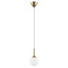 813012 (MD5085-1JS)  Подвес GLOBO 1х40W  E14 gold/white (в комплекте)