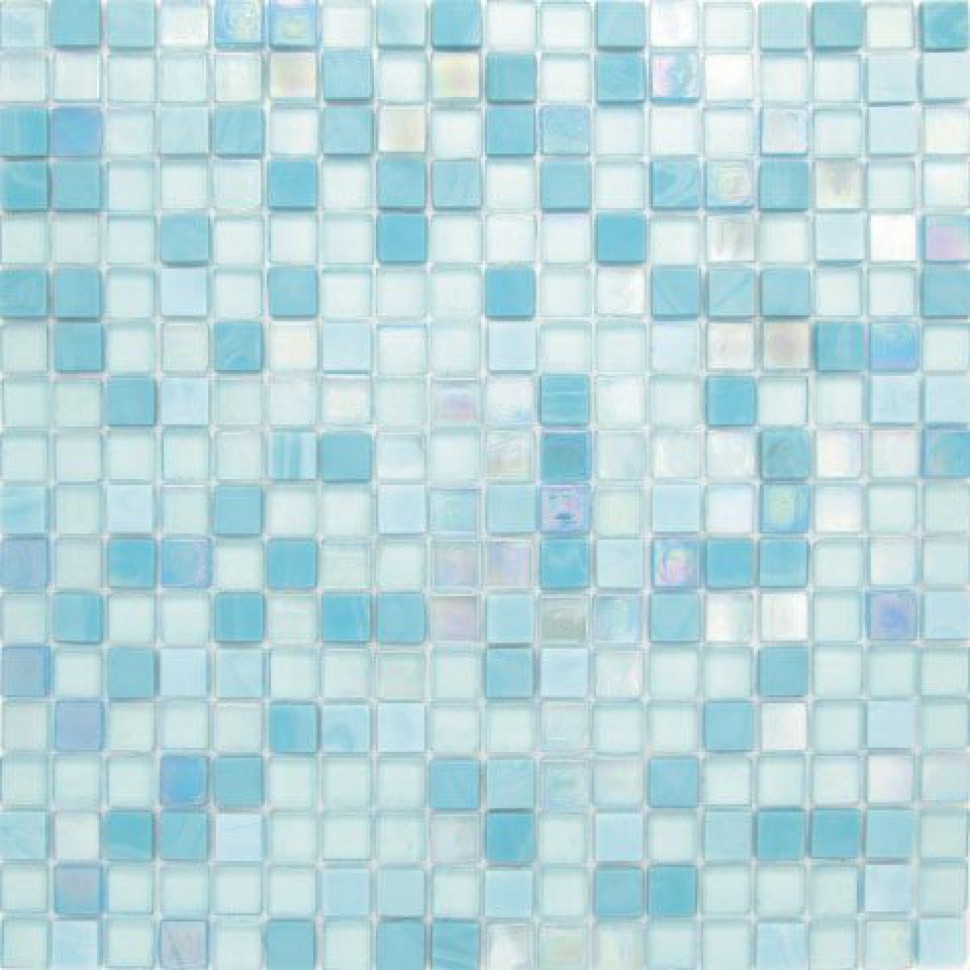 Мозаика синяя 15х15мм перламутровая