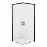 Душевое ограждение NEW TRENDY PRIME BLACK 100x100x200 D-0316A/D-0317A (черный)