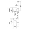 Смеситель с гигиеническим душем Paffoni Tweet Square ZDUP112NO