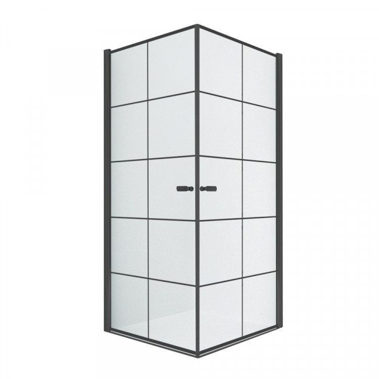 Душевое ограждение NEW TRENDY NEW SOLEO BLACK 90x90x195 D-0285A/D-0285A (черный)