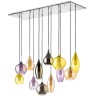 803125 (MD2098B-12MX) Подвес PENTOLA 12x25W G9 chrome/amber, smoky, olive, plum (в комплекте)