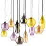 803125 (MD2098B-12MX) Подвес PENTOLA 12x25W G9 chrome/amber, smoky, olive, plum (в комплекте)