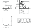 Напольный пристенный унитаз BLEND CURVE T375101