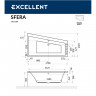 Ванна EXCELLENT Sfera 170x100 (прав.)