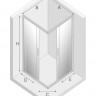 Душевое ограждение NEW TRENDY NEW PRAKTIC 80x100x195 K-0491 (хром)