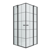 Душевое ограждение NEW TRENDY NEW SOLEO BLACK 90x90x195 K-0580 (черный)
