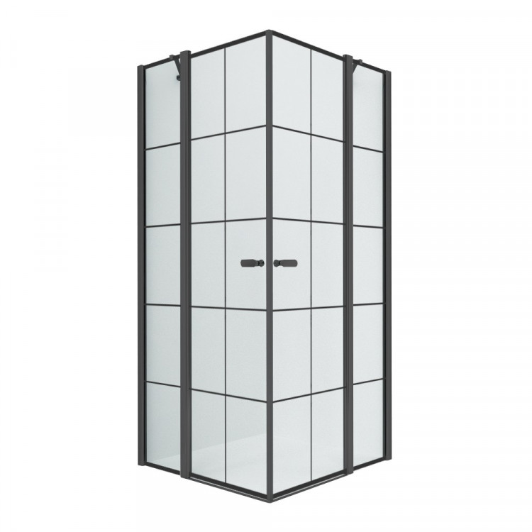 Душевое ограждение NEW TRENDY NEW SOLEO BLACK 90x90x195 K-0580 (черный)