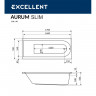 Ванна ACTIMA Aurum Slim 170x70 на каркасе