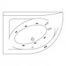 Ванна EXCELLENT Aquarella 150x100 (левая) "LINE" (бронза)