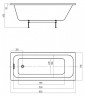Ванна акриловая AZARIO BELLA прямоугольная 165*70 см (AV.0020165) AV0020165
