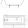 Ванна акриловая AZARIO BELLA прямоугольная 165*70 см (AV.0020165) AV0020165