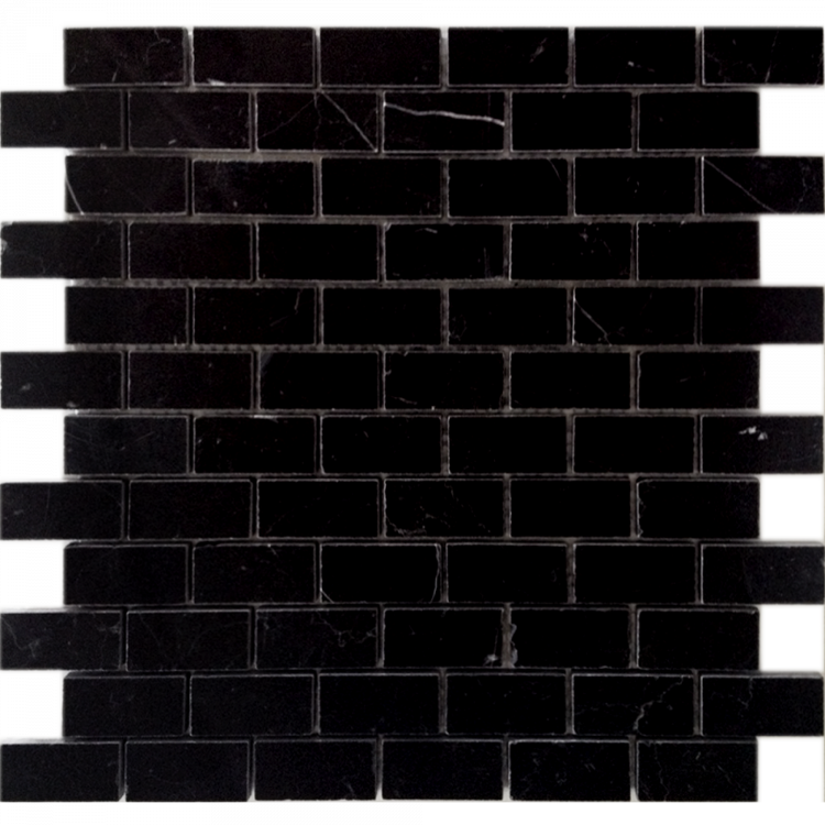 Мозаика из натурального камня Nero Oriente 23x48