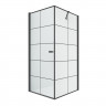 Душевое ограждение NEW TRENDY NEW SOLEO BLACK L 90x90x195 D-0285A/D-0120B (черный)