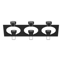 217537 Рамка INTERO 16 Triple QUADRO ЧЕРНЫЙ (в комплекте)