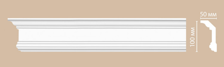 96321/10 FLEXIBLE плинтус DECOMASTER-2 (100х50х2400мм)