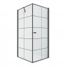Душевое ограждение NEW TRENDY NEW SOLEO BLACK R 90x90x195 D-0285A/D-0121B (черный)
