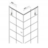 Душевое ограждение NEW TRENDY NEW SOLEO BLACK R 90x90x195 D-0285A/D-0121B (черный)
