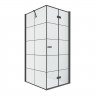 Душевое ограждение NEW TRENDY NEW SOLEO BLACK R 90x90x195 D-0290A/D-0121B (черный)