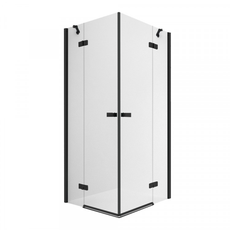 Душевое ограждение NEW TRENDY REFLEXA BLACK 100x80x200 EXK-1338/EXK-1335 (черный)