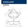 Ванна EXCELLENT Konsul 150x150 "RELAX" (бронза)