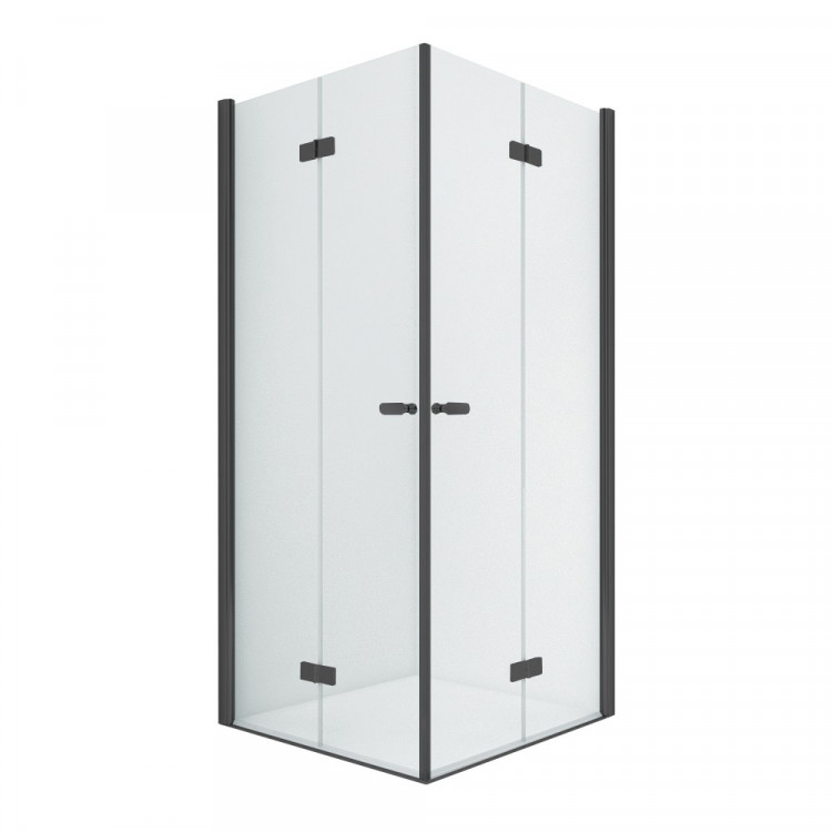 Душевое ограждение NEW TRENDY NEW SOLEO BLACK складные 2D 100x100x195 D-0236A/D-0240A (черный)