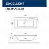 Ванна EXCELLENT Pryzmat Slim 160x75 "LINE" (хром)