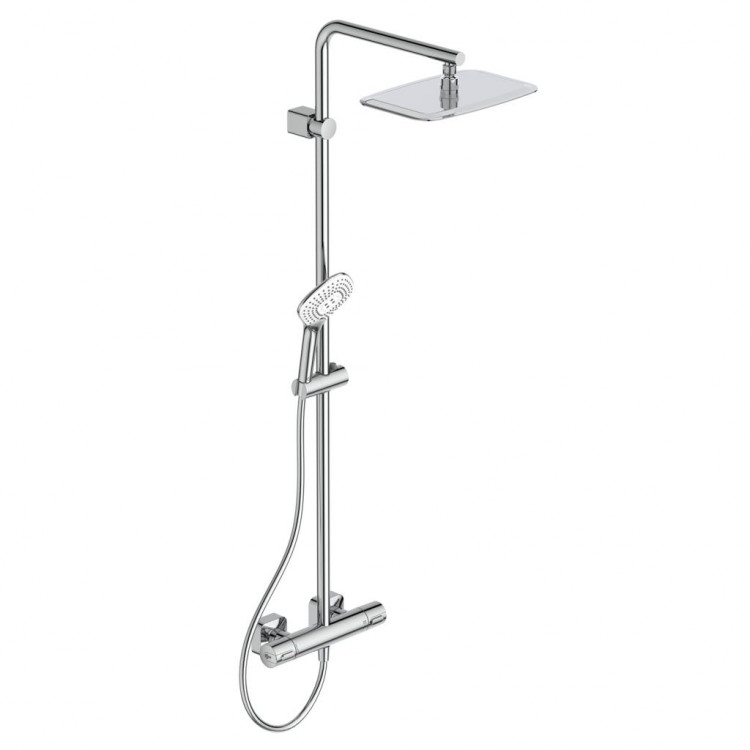 A6986AA IDEALRAIN LUXE CUBE EVO JET Душевая система в комплекте с настенным термостатическим смесителем