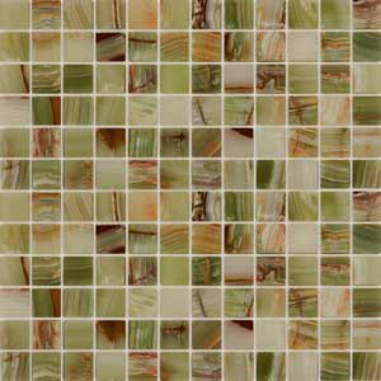 Мозаика из натурального камня Onice jade verde 23x23