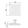 Квадратная лейка для верхнего душа Zipponi IH015CRSC