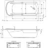 FUTURE XL 190x90 Ванна акриловая прямоугольная RIHO Чехия