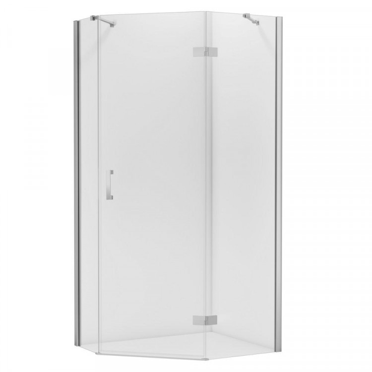 Душевое ограждение NEW TRENDY NEW AZURA R (R) 100x80x195 K-0562 (хром)