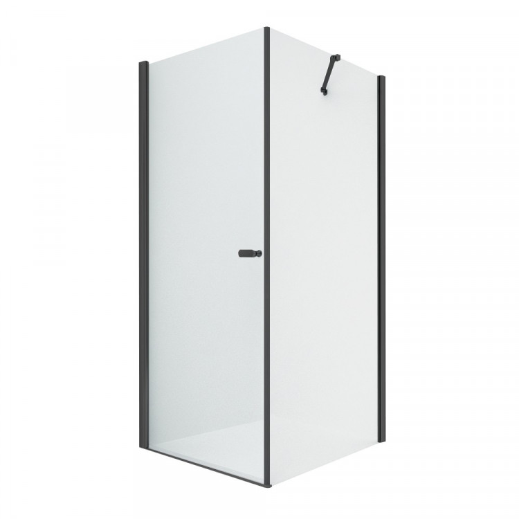 Душевое ограждение NEW TRENDY NEW SOLEO BLACK 100x80x195 D-0232A/D-0114B (черный)