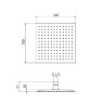 Квадратная лейка для верхнего душа Zipponi 0148711-Z01