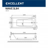 Ванна EXCELLENT Wave Slim 170x75 "SOFT" (хром)