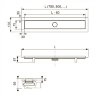 Комплект TECElinus для монтажа дренажного канала 2 в 1, с основой для плитки “tile” и “steel”, с мембраной 900 мм, 15103099