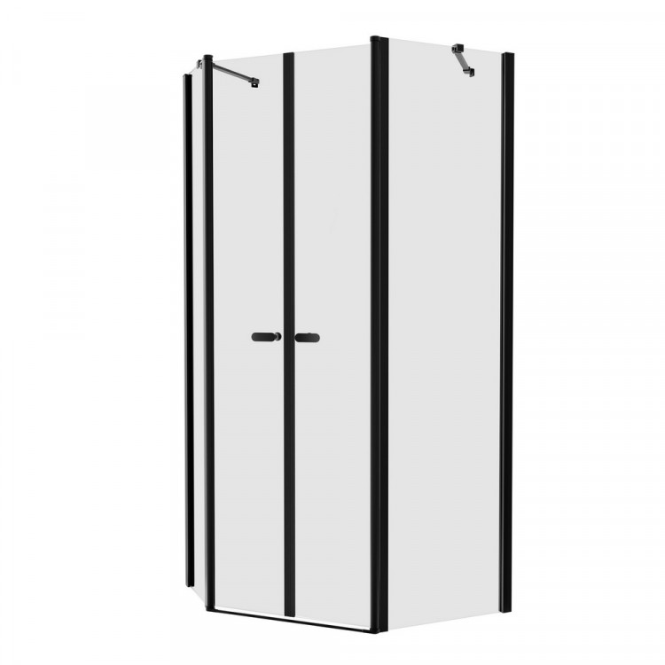 Душевое ограждение NEW TRENDY NEW SOLEO BLACK 100x80x195 K-0618 (черный)