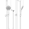 B1764AA IDEALRAIN EVO JET DIAMOND XL3 Душевой гарнитур