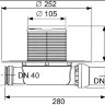 Комплект TECEdainpoint S точечного трапа с сифоном DN 50, с декоративной решеткой, KDP-S110