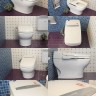 Электронный унитаз с кнопками управления SensPa Tankless TCB 8600G SQUARE CERAMIC