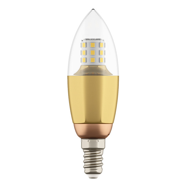 940522 Лампа LED 220V C35 E14 7W=70W 460LM 60G CL/GD 3000K 20000H (в комплекте)