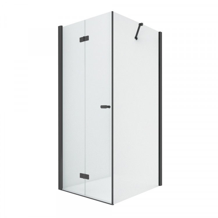 Душевое ограждение NEW TRENDY NEW SOLEO BLACK складные двери L 100x120x195 D-0236A/D-0149B (черный)