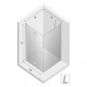 Душевое ограждение NEW TRENDY NEW SOLEO BLACK складные двери L 100x120x195 D-0236A/D-0149B (черный)